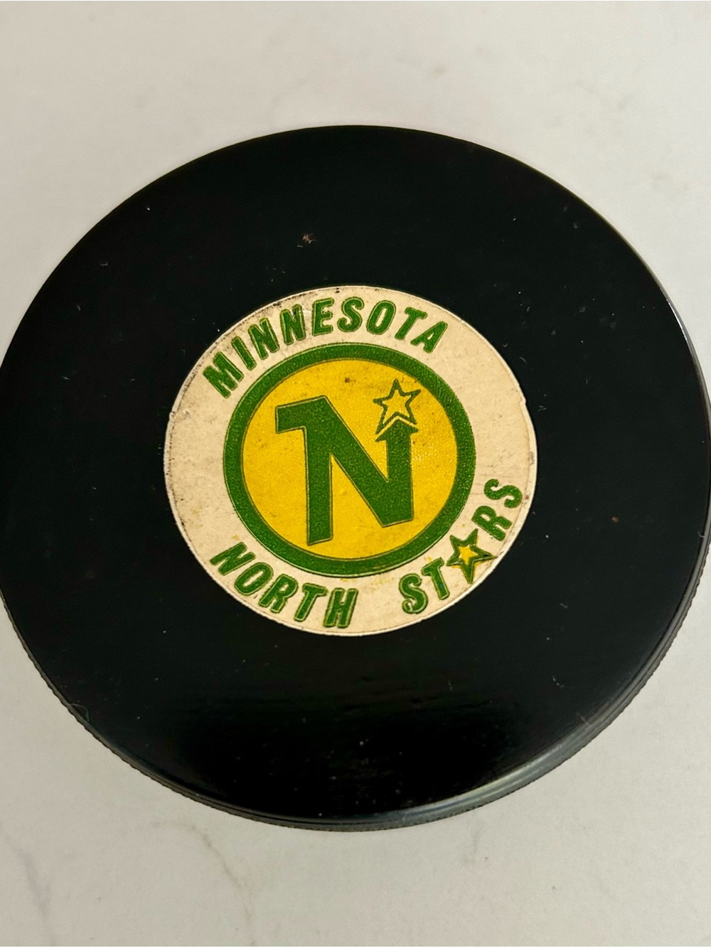 MINNESOTA NORTH STARS NHL OFFICIAL GAME PUCK RARE VICEROY MFG VTG MADE IN CANADA